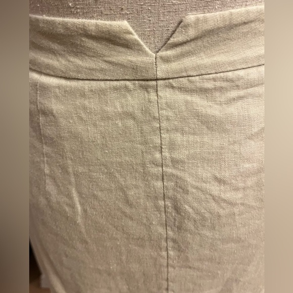 Vintage 90's beige midi pencil skirt buttons - Picture 3 of 6